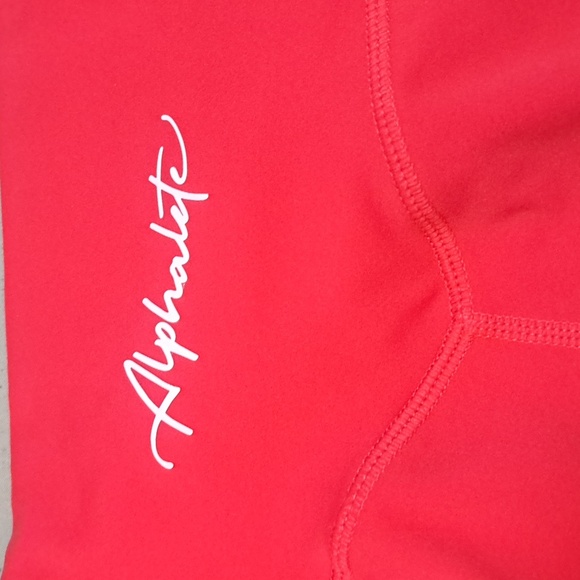Alphalete Bright Red Size M Leggings - Picture 2 of 4